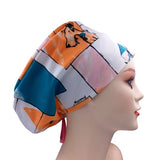 Painted Squares Dogs Jersey Knit Comfy Euro Toggle Scrub Cap Doctor Theatre Nurse Hospital Paediatric Vet Surgical