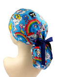 Rainbow Dreams Polyester Ponytail Polyester Ponytail Scrub Cap Doctor Theatre Nurse Hospital Paediatric Vet Surgical