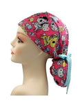 Kawaii Kitty Polyester Ponytail Scrub Cap Doctor Theatre Nurse Hospital Paediatric Vet Surgical