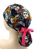 Kawaii Star Wars Baddies Villains Packed Ponytail Scrub Cap Doctor Theatre Nurse Hospital Paediatric Vet Surgical