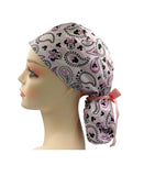 Light Pink Mickey Minnie Paisley Ponytail Scrub Cap Doctor Theatre Nurse Hospital Paediatric Vet Surgical