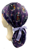 Jack Skellington and Sally Rose Around Ponytail Scrub Cap Doctor Theatre Nurse Hospital Paediatric Vet Surgical