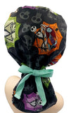 Nightmare Jack Skellington Halloween Party Ponytail Scrub Cap Doctor Theatre Nurse Hospital Paediatric Vet Surgical