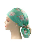 Disney Dumbo The Flying Elephant in Mint Green Ponytail Scrub Cap Doctor Theatre Nurse Hospital Paediatric Vet Surgical