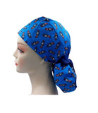 Dr. Seuss The Cat in the Hat Blue Ponytail Scrub Cap Doctor Theatre Nurse Hospital Paediatric Vet Surgical