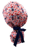 Minnie Cherry Ponytail Scrub Cap Doctor Theatre Nurse Hospital Paediatric Vet Surgical