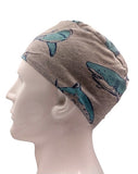 Sharks Jersey Knit Comfy Men's Velcro Adjustable Scrub Cap Doctor Theatre Nurse Hospital Paediatric Vet Surgical I