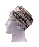 Musical Notation Staff Men's Velcro Closure Adjustable Scrub Cap Doctor Theatre Nurse Hospital Paediatric Vet Surgical