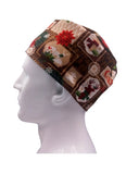 Christmas Reindeers Men's Velcro Closure Adjustable Scrub Cap Doctor Theatre Nurse Hospital Paediatric Vet Surgical