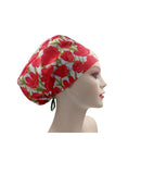 Special Offer Red Poppies Euro Scrub Cap Doctor Hospital Surgical ODP Vet