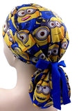 Minions Ponytail Scrub Cap Doctor Theatre Nurse Hospital Paediatric Vet Surgical