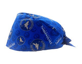 Minnesota Timberwolves NBA Sport Team Unisex Tie Back Scrub Cap Doctor Theatre Nurse Hospital Pediatric Vet Surgical