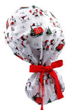 Snoopy Peanuts Christmas Fun White Ponytail Scrub Cap Doctor Theatre Nurse Hospital Paediatric Vet Surgical