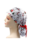 Snoopy Peanuts Christmas Fun White Ponytail Scrub Cap Doctor Theatre Nurse Hospital Paediatric Vet Surgical