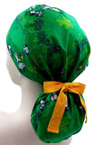 Snoopy Happy St. Patrick's Day Ponytail Scrub Cap Doctor Theatre Nurse Hospital Paediatric Vet Surgical