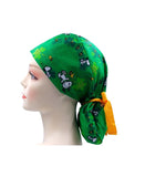Snoopy Happy St. Patrick's Day Ponytail Scrub Cap Doctor Theatre Nurse Hospital Paediatric Vet Surgical
