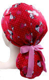 Snoopy Hearts Ponytail Scrub Cap Doctor Theatre Nurse Hospital Paediatric Vet Surgical
