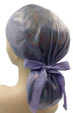 Special Offer Holographic Iridescent Glitter Light Purple Ponytail Scrub Cap Doctor Theatre Nurse Hospital Paediatric Vet Surgical