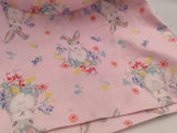 Rabbits Pink Euro Scrub Cap Doctor Hospital Surgical ODP Vet