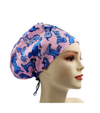 Dogs 016 Euro , Pony Tail Scrub Cap Doctor Hospital Surgical ODP Vet