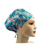 Green 015 Euro , Pony Tail Scrub Cap Doctor Hospital Surgical ODP Vet