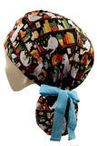 Pet Cats Ponytail Scrub Cap Doctor Theatre Nurse Hospital Paediatric Vet Surgical