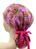 Cocomelon Cartoon Ponytail Scrub Cap Doctor Theatre Nurse Hospital Paediatric Vet Surgical