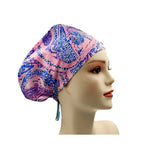 Pink Blue 020 Euro , Pony Tail Scrub Cap Doctor Hospital Surgical ODP Vet