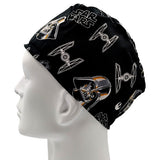 Star Wars Galaxy Starships & Storm Trooper Dsrth Vader Men's Velcro Closure Adjustable Scrub Cap Doctor Theatre Nurse Hospital Paediatric Vet Surgical