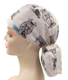 Framed Jack And Zero Nightmare Before Christmas Ponytail Scrub Cap Doctor Theatre Nurse Hospital Paediatric Vet Surgical