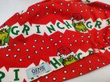 Christmas Dr. Seuss The Grinch Red Line Euro Scrub Cap Doctor Hospital Surgical ODP Vet