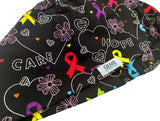 Breast Cancer Awareness Hope Faith Love Euro Scrub Cap Doctor Hospital Surgical ODP Vet