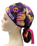 Halloween Cheshire Aristo Cats Ponytail Scrub Cap Doctor Theatre Nurse Hospital Paediatric Vet Surgical