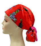 Dr Suess Grinch Christmas Red Ponytail Scrub Cap Doctor Theatre Nurse Hospital Paediatric Vet Surgical