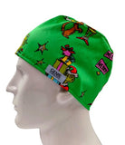 Dr Seuss Grinch Christmas Men's Velcro Closure Adjustable Scrub Cap Doctor Theatre Nurse Hospital Paediatric Vet Surgical