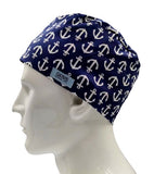 Anchors Men's Velcro Closure Adjustable Scrub Cap Doctor Theatre Nurse Hospital Paediatric Vet Surgical