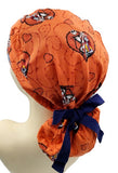 Nightmare Jack and Sally in Hearts Ponytail Scrub Cap Doctor Theatre Nurse Hospital Paediatric Vet Surgical