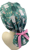 Easter Bunnies Ponytail Scrub Cap Doctor Theatre Nurse Hospital Paediatric Vet Surgical