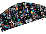 Sugar Skull Dogs Euro Scrub Cap Doctor Hospital Surgical ODP Vet