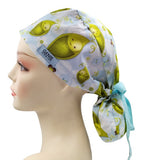 Peas In A Pod Ponytail Scrub Cap Doctor Theatre Nurse Hospital Paediatric Vet Surgical