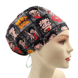 Betty Boop King Feature Patchwork Euro Scrub Cap Doctor Hospital Surgical ODP Vet