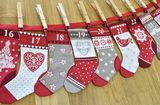 Handmade Christmas Advent Calendar Mini Stockings Scandi Reusable Count Down