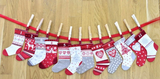 Handmade Christmas Advent Calendar Mini Stockings Scandi Reusable Count Down