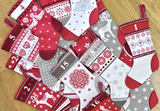 Handmade Christmas Advent Calendar Mini Stockings Scandi Reusable Count Down