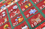 Handmade Quilted Father Christmas Sleigh Advent Calendar Reusable Count Down