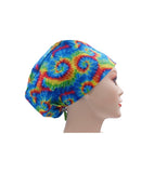 Hippy Tie Dye Colorful Swirls Euro Scrub Cap Doctor Hospital Surgical ODP Vet