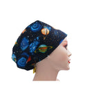 Galaxy Planets Outer Space Solor System Euro Scrub Cap Doctor Hospital Surgical ODP Vet